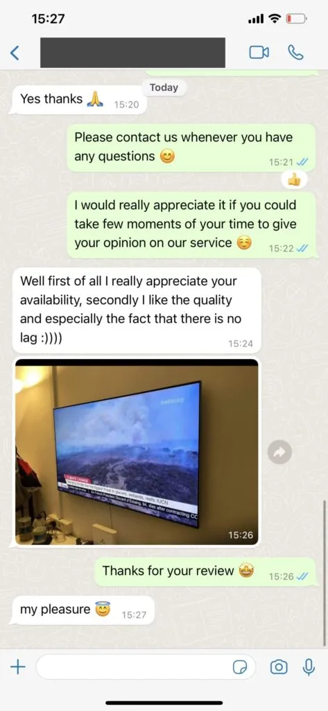 WhatsApp Customer Service Chat Screenshot 2